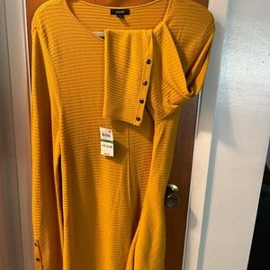 Alfani mustard yellow sweater dress Large
